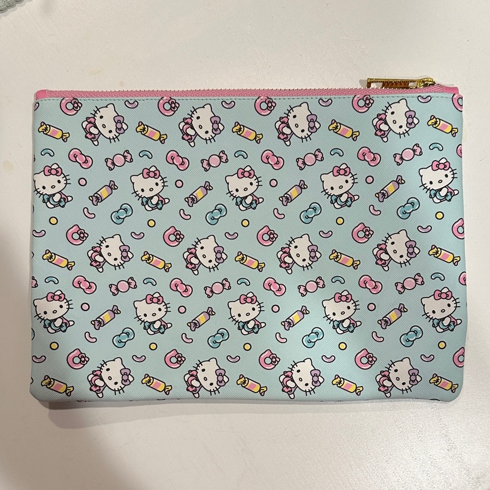 Hello Kitty Blue and Pink Cosmetic Bag